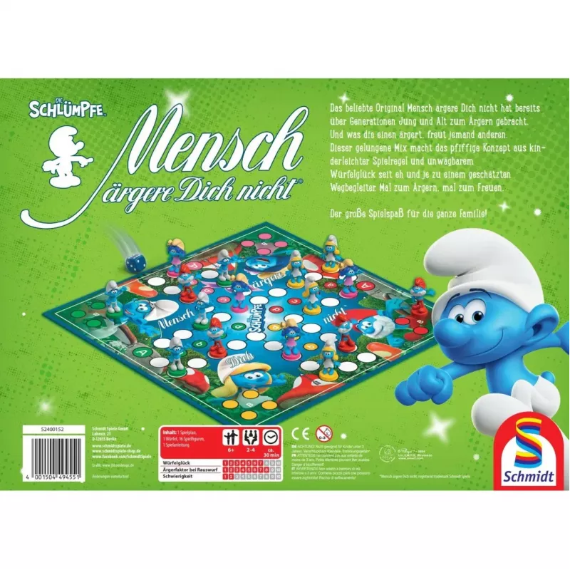 Schmidt Spiele Die Schlümpfe klassinen ihmis-ärsyytä-itseäsi-lautapeli