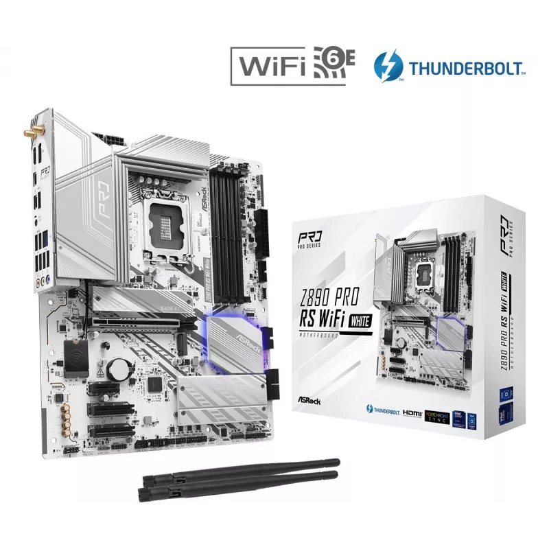 Emolevy ASRock Z890 Pro RS WiFi White Intel Z890 LGA 1851 ATX