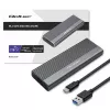 Qoltec kotelo M.2 SATA (NGFF) -SSD-levylle, USB-C