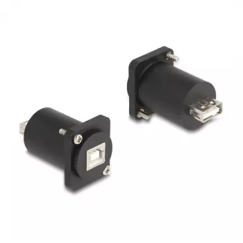 DeLOCK D-tyypin moduuli USB 2.0 Type-B-liitäntä Type-A-liitäntään musta