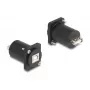 DeLOCK D-tyypin moduuli USB 2.0 Type-B-liitäntä Type-A-liitäntään musta