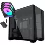 Lian Li O11 Vision Compact -PC-kotelopaketti + 3x UNI FAN SL-INF 120 Reverse Blade -tuuletinta - musta