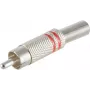 Cinch (RCA) -liitin ShiverPeaks 6 mm metalli, malli 52000-R, punainen