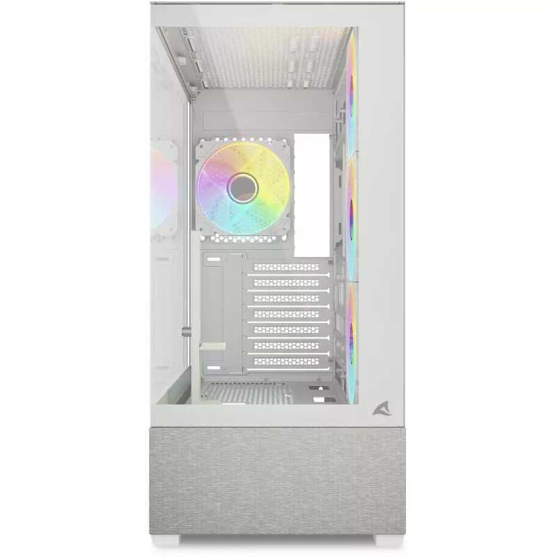Sharkoon AK7 ARGB ATX -tietokonekotelo valkoinen