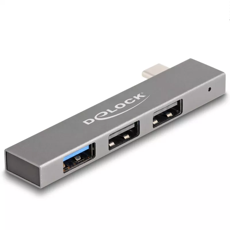DeLOCK 3 portin ohut USB-keskitin USB Type-C 10 Gbps 2 x USB 2.0