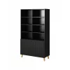 PAFOS hylly 100x40x176.5 cm matta musta