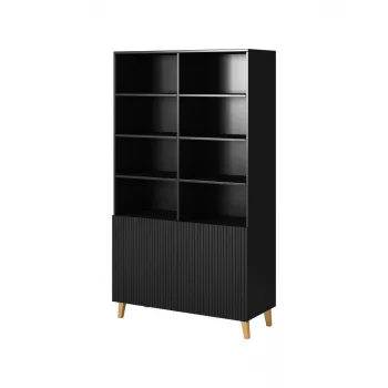 PAFOS hylly 100x40x176.5 cm matta musta