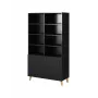 PAFOS hylly 100x40x176.5 cm matta musta