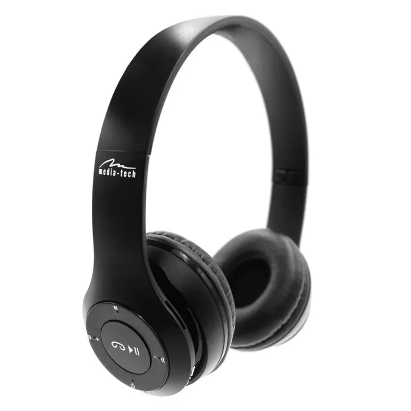 MEDIA-TECH EPSILION BT MT3591 langattomat kuulokkeet Bluetooth 4.2 mikrofoni FM-radio musta
