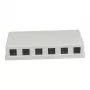 Synergy21 Keystone, moduulikannatin, patch-paneeli 6x TP-moduulille, pinta-asennus, valkoinen (ABS)