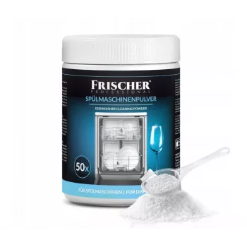 Astianpesukoneen puhdistusjauhe FRISCHER FR00122_1000, 1 kg, automaattisiin astianpesukoneisiin, muovipurkki