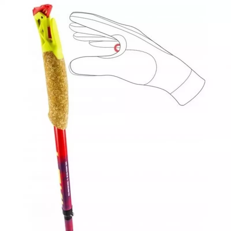 Vaellussauvat Leki TRL Ultratrail FX One 120 cm, punainen