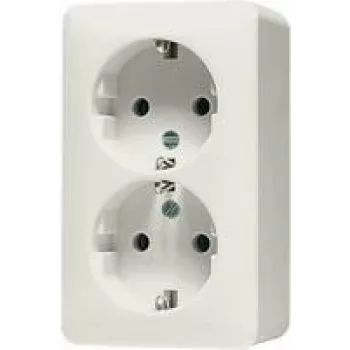 JUNG Schuko-pistorasia 6020A AP600 2-osainen valkoinen 6020A (6020A)