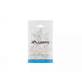 LANBERG RJ-45 kaapeliliitin PLU-5000, U/UTP (UTP) suojaus, läpinäkyvä valkoinen, 100 kpl:n pakkaus