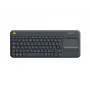 Logitech Wireless Touch Keyboard K400 Plus - näppäimistö - kosketuslevyllä - langaton - 2,4 GHz - Belgia - musta