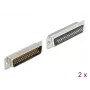 D-Sub HD 50-napainen uros metalli juotosversio 2 kpl DeLOCK 66705