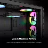 Montech HP140 ARGB PWM kotelotuuletin, 140x140x25 mm, 1760 r/min, 29,2 dB, musta