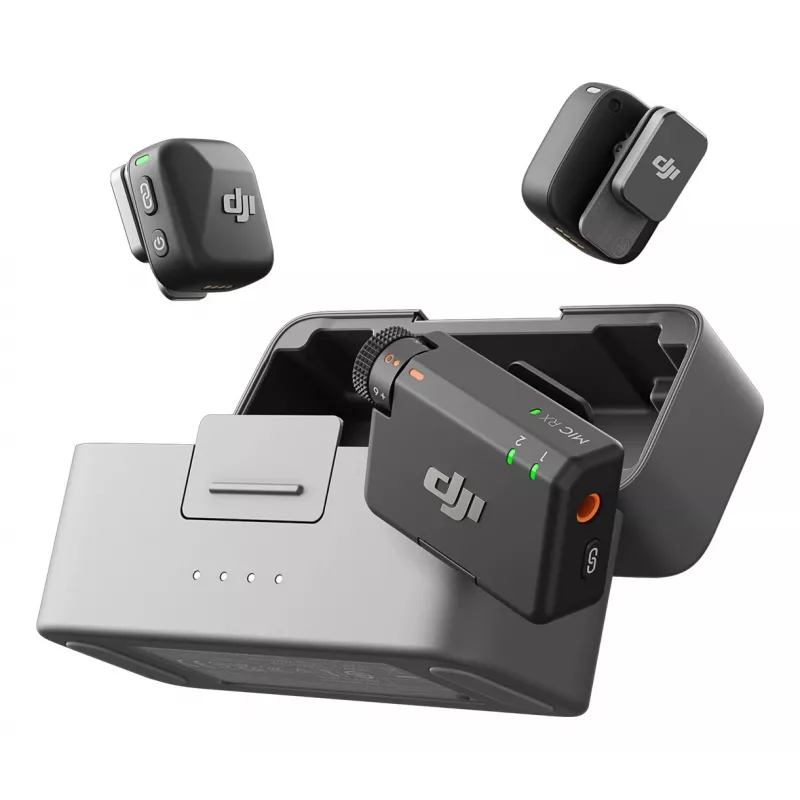 DJI Mic Mini (2 TX + 1 RX + latauskotelo) langaton mikrofonisarja - tummanharmaa