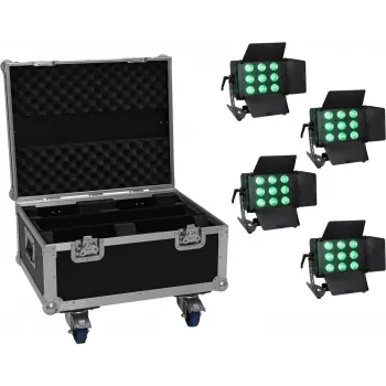 LED-valosarja EUROLITE CLS-9 QCL RGB/WW 9x7W — 9 valonheitintä, RGB + lämmin valkoinen, 7W LEDit