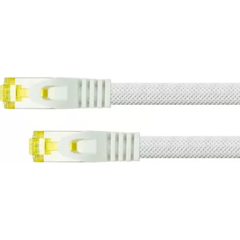 Python-sarja RJ45-patchkaapeli Cat.7 bulk-kaapelilla - taittosuoja (RNS) ja nylonpäällyste - S/FTP - PiMF - halogeeniton - 500MHz - OFC - valkoinen - 2 m (8070PY-020W)