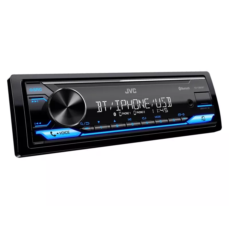 Autoradio JVC KDX-382BT Bluetoothilla ja USB:llä — Single DIN, AUX-tulo, FM-viritin