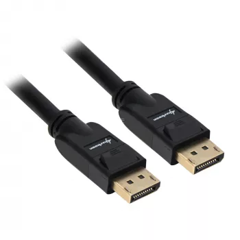 DisplayPort-kaapeli Sharkoon 1.3 4K 5 m — DisplayPort 1.3, 4K-tuki, 5 m pituus