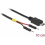 Delock USB-virtakaapeli Micro-B - 2 x pistoke uros erillinen virta 10 cm (85406)
