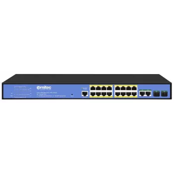 Verkkokytkin ERNITEC ELECTRA-M16-1GB-285W – 16-porttinen Layer 2+ 2 x Gigabit RJ45, 285 W teho