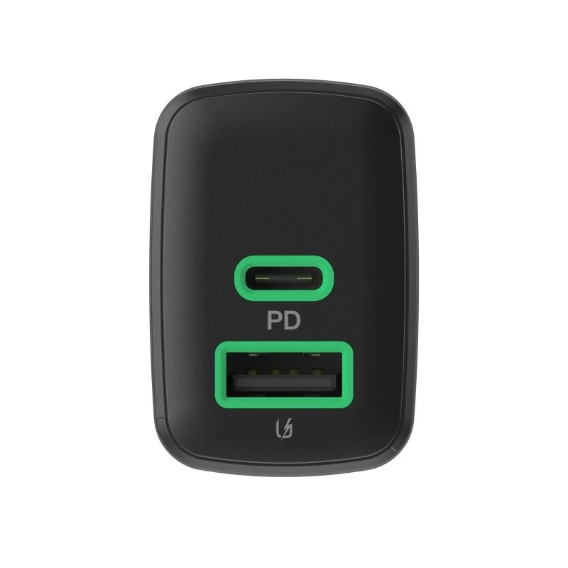 Laturi Green Cell PowerSource Duo30 – 1× USB-A, 1× USB-C, 3A