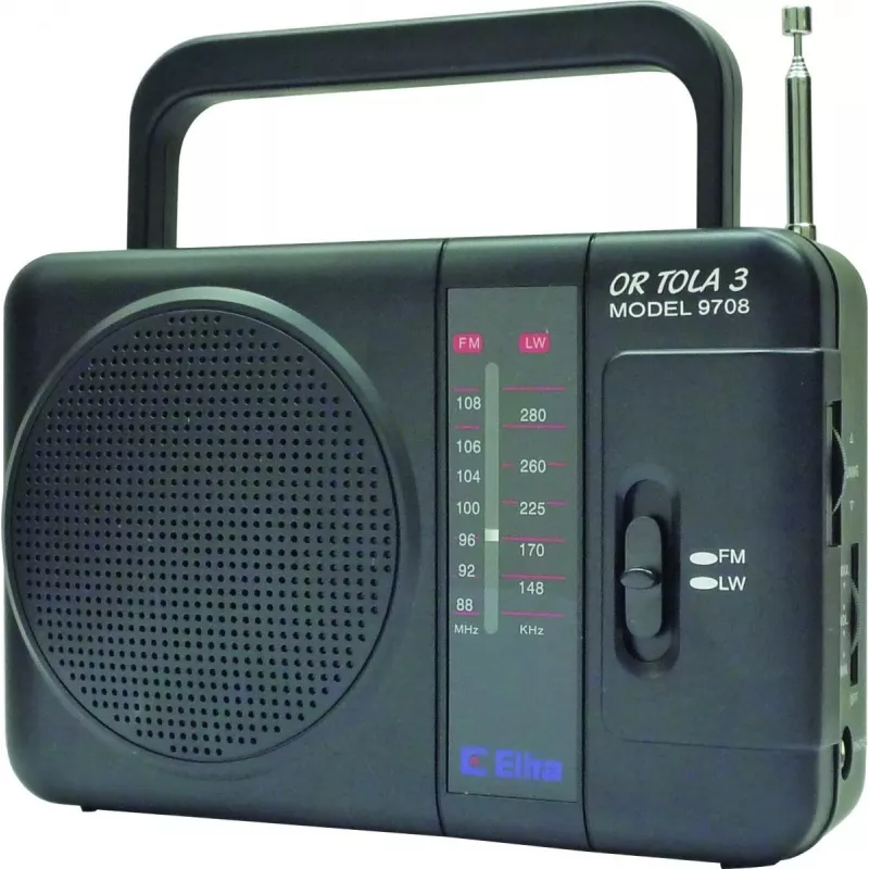 Eltra Tola 3 kannettava radio, FM/LW, musta