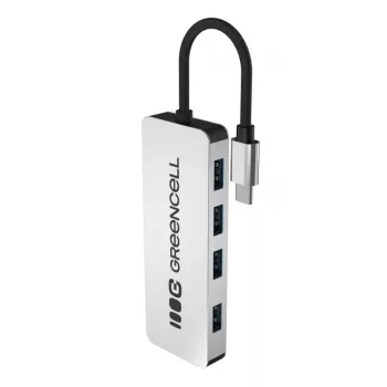 USB-keskitin Green Cell HUB-GC-C4A — 4-porttinen USB-C 3.0 -keskitin