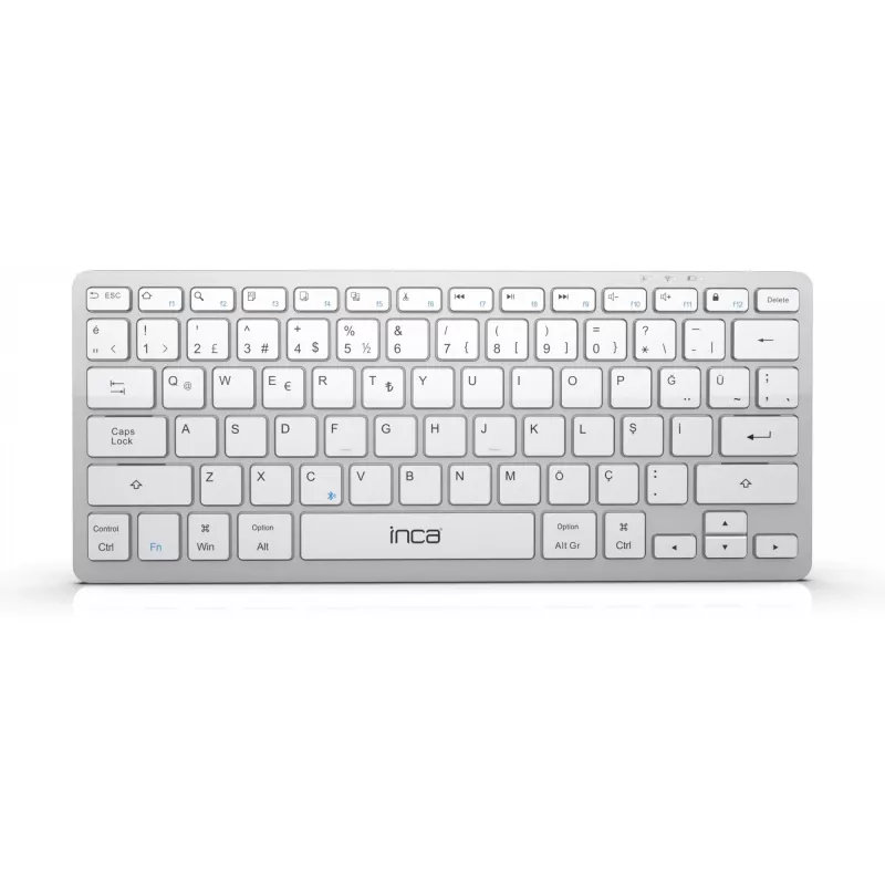 INCA näppäimistö IBK-565BT BT 5.0, Smart, akku 150Std, 8-10m hopea