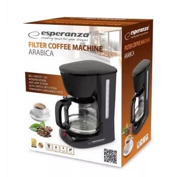 Suodatinkahvinkeitin ESPERANZA EKC005 — 1,8 l vesisäiliö, musta, 950 W