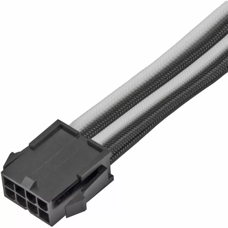 SILVERSTONE PP07E -virtajohdon jatko 8-pin PCIe 30 cm (musta/valkoinen)