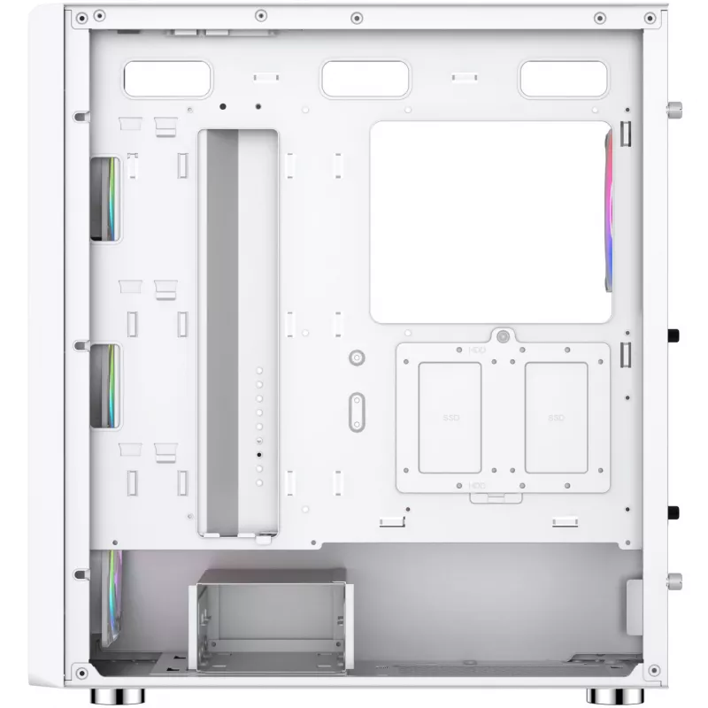 PC-kotelo Silentware Air 100 White — Mid-Tower ATX-yhteensopiva, valkoinen pinta