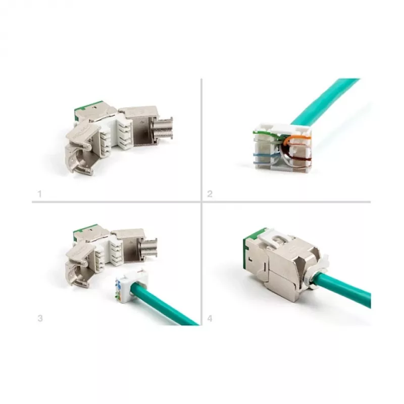 DeLOCK 88116 Keystone-moduuli litteä vihreä RJ-45 10 kpl