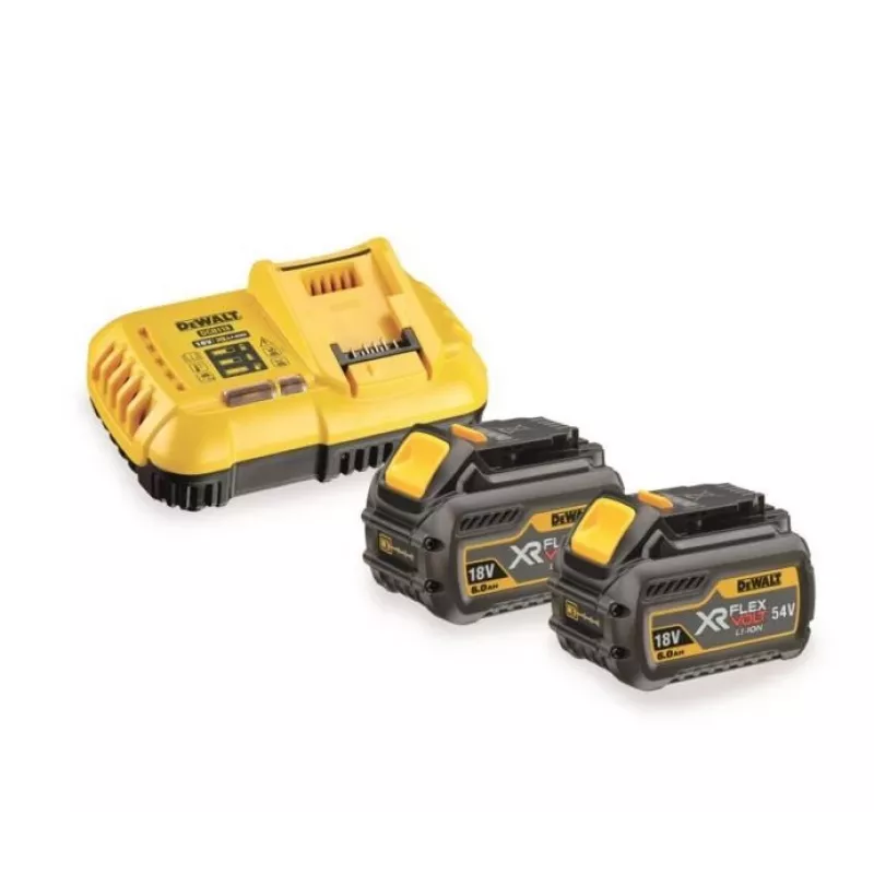 DeWalt DCB118T2-QW XR FLEXVOLT aloituspaketti, 2 akkua 54 V 2 Ah ja laturi