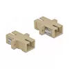 Kuitu-liitin SC liitin–liitin DELOCK 85993, beige, 4 kpl:n pakkaus