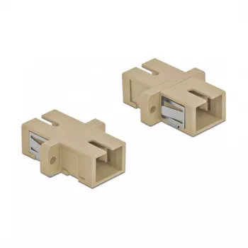 Kuitu-liitin SC liitin–liitin DELOCK 85993, beige, 4 kpl:n pakkaus
