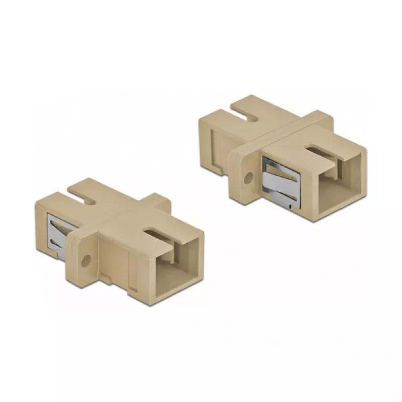 Kuitu-liitin SC liitin–liitin DELOCK 85993, beige, 4 kpl:n pakkaus