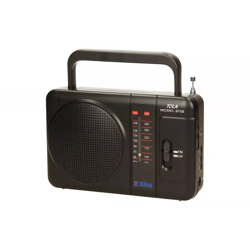 Eltra Tola 3 kannettava radio, FM/LW, musta