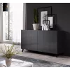 Cama Sideboard 2D REJA grafiitinharmaa kiiltävä/grafiitinharmaa kiiltävä