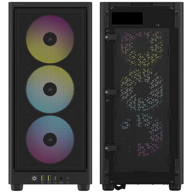 Corsair RGB AIRFLOW PC-kotelo 2000D musta Mini-ITX sisältää virtalähteen Ei SFX
