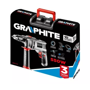 Graphite 58G725 porakone 3000 RPM avaimella harmaa