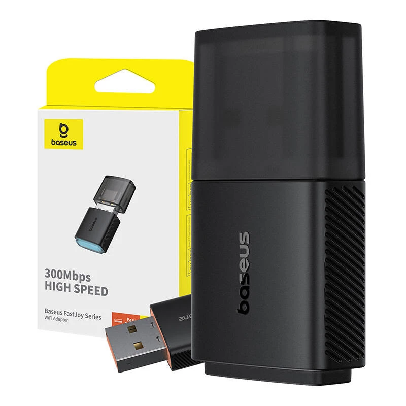 Adapteri WiFi Baseus FastJoy 300Mbps (musta)