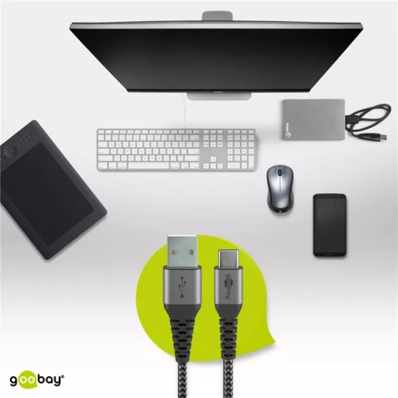 Goobay 49297 USB-kaapeli musta