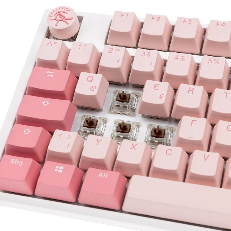 Ducky One 3 TKL -näppäimistö pelikäyttöön USB QWERTZ saksa pinkki