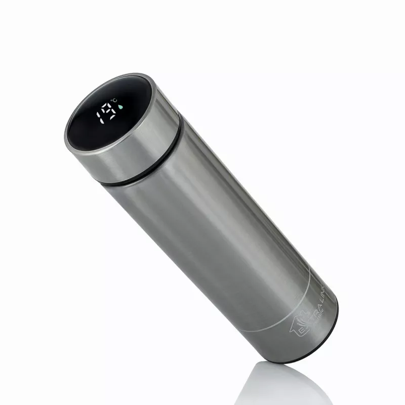 Extralink Smart Travel Mug hopea, termomuki LED-näytöllä