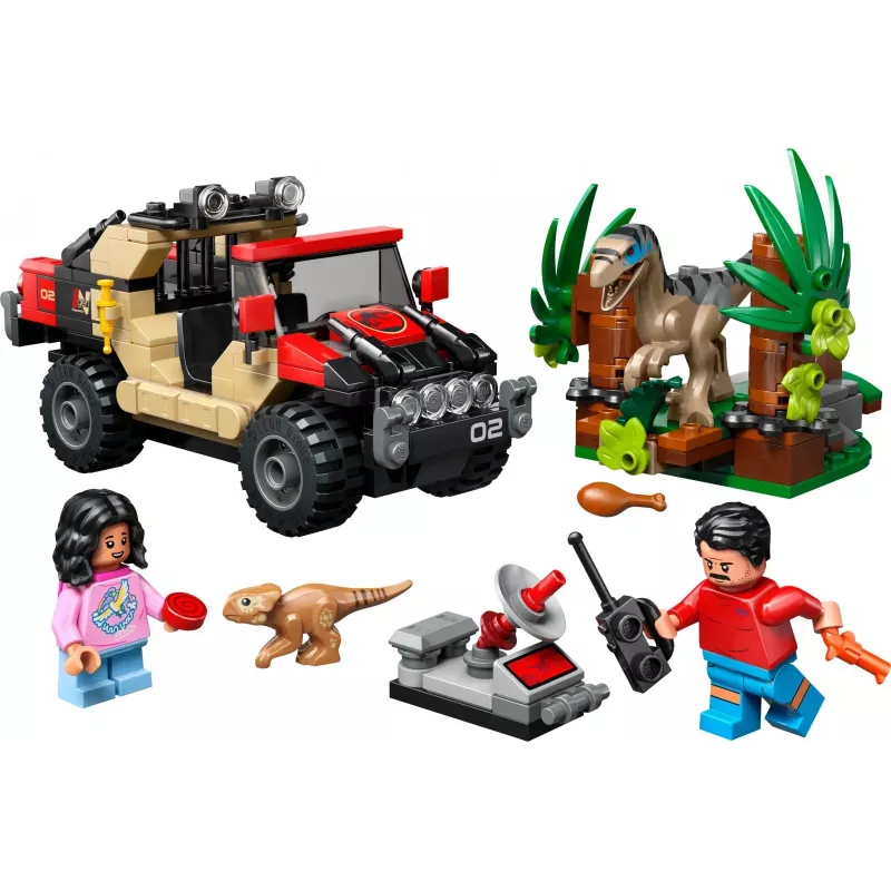 Rakennussarja LEGO Jurassic World 76972 Raptor Off-Road Escape, 285 osaa, 2 minihahmoa, ikä 6+
