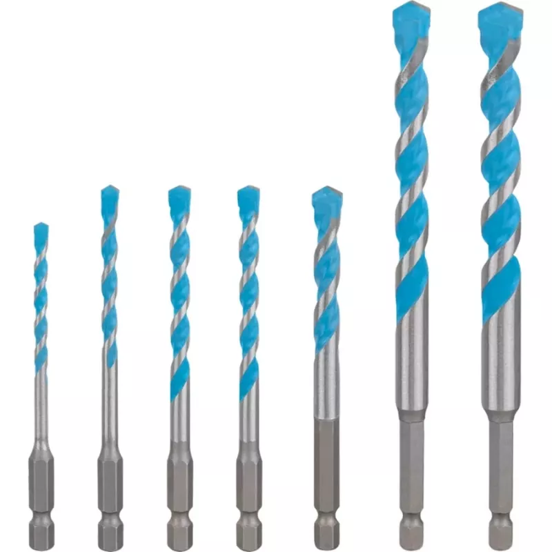 Bosch Expert HEX-9 porasarja, 7 osaa, koot 4–12 mm, HEX-9 varsi